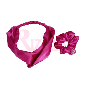 Vincha y colet de satín